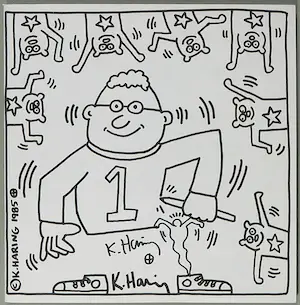 Keith Haring - Gesigneerd kleurboek - Ingelijst kopen? Bied vanaf 1!