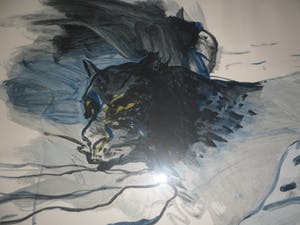 Kees van Bohemen - Zeefdruk, De panter - Ingelijst kopen? Bied vanaf 275!