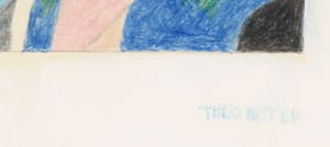 Theo Bitter - Kleurpotlood, Omtrekkende beweging Hommage Delaunay - Ingelijst kopen? Bied vanaf 1!