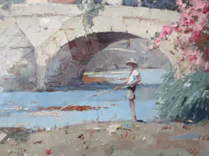 Evert-Jan Ligtelijn - Noord-Spanje Visser onder Romeinse Brug (Cangas de Onis) kopen? Bied vanaf 400!