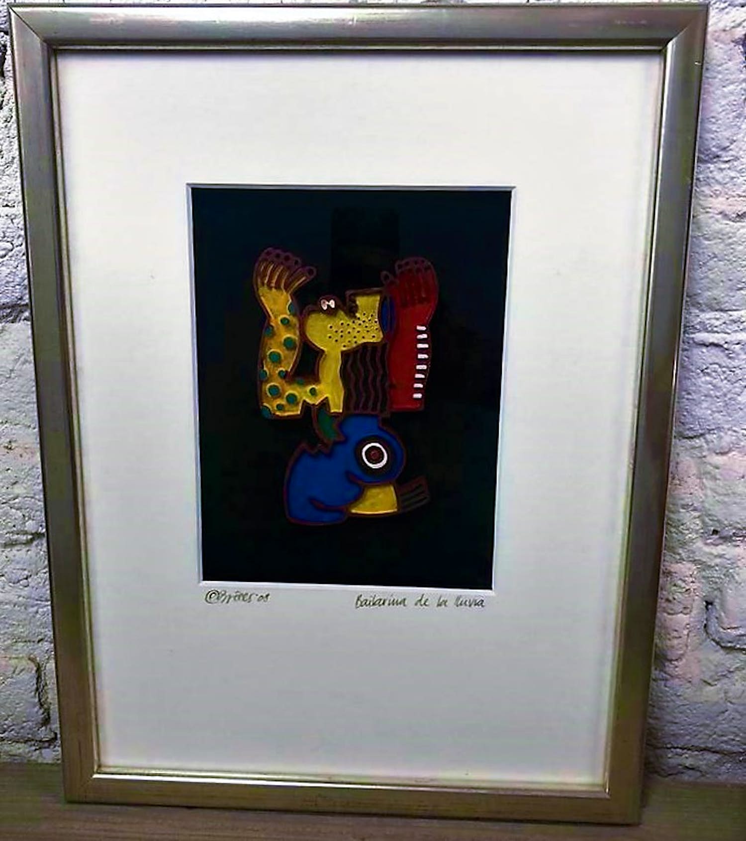 Clemens Briels - Handbeschilderd sculptuur (reliëf) in lijst verkocht voor € 150!