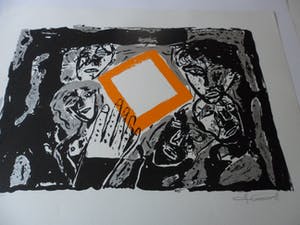 Godfried Vervisch - Zeefdruk "Bind-teken" kopen? Bied vanaf 15!