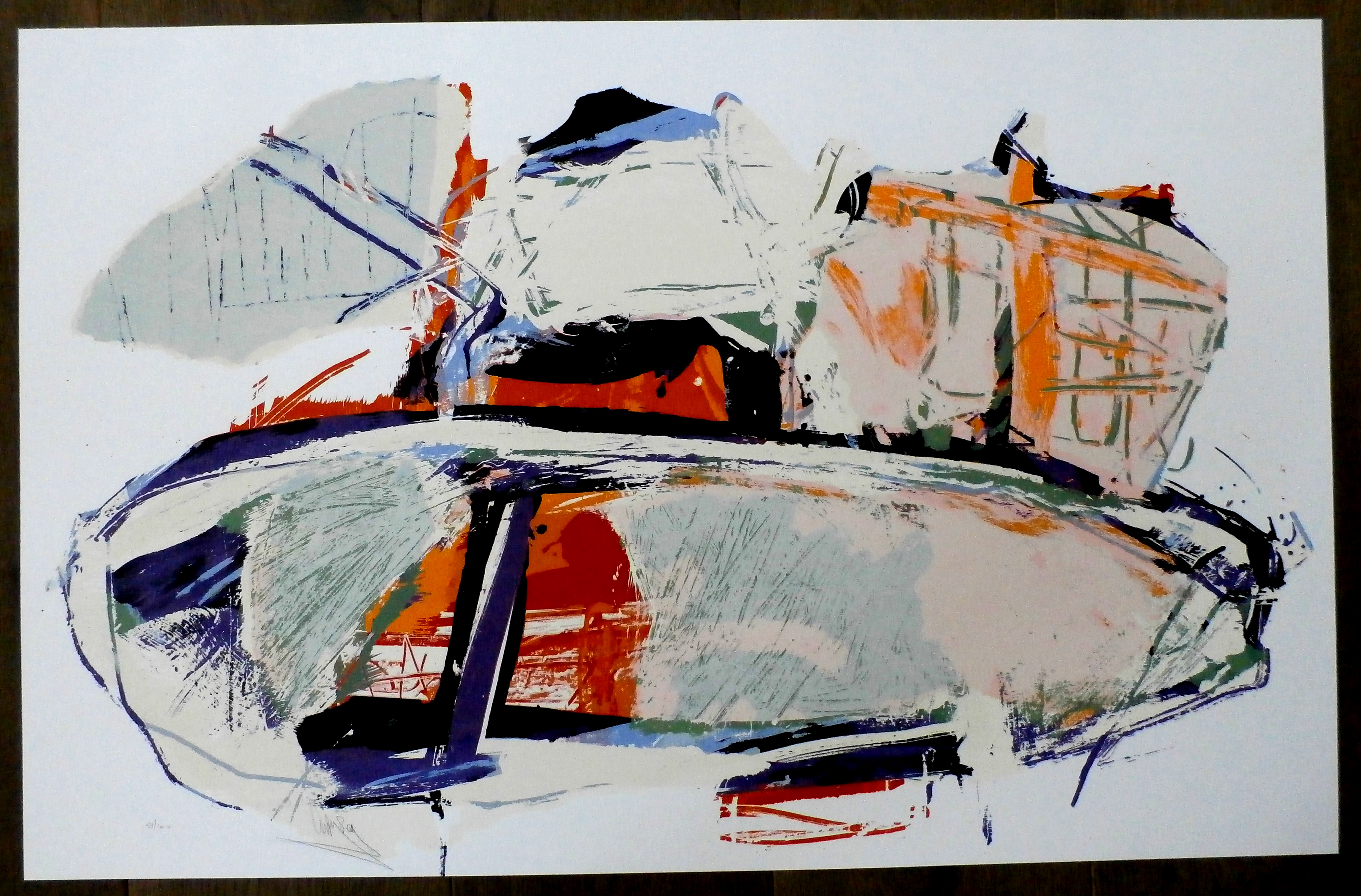 Arty Grimm - zeefdruk: abstract kopen? Bied vanaf 70!