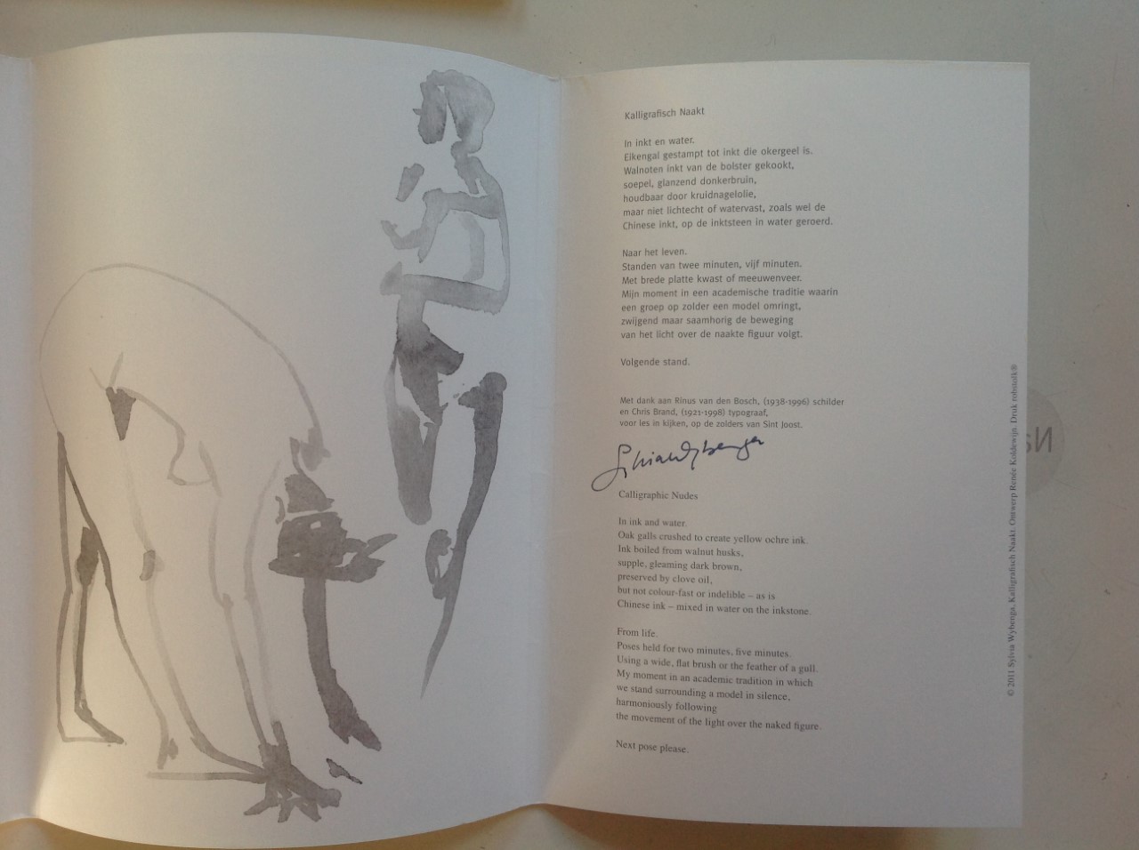 Niet of onleesbaar gesigneerd - Sylvia Wybenga - Kalligrafisch Naakt - 32 portretten kopen? Bied vanaf 1!