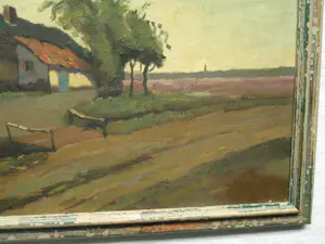 Aris Knikker - Ingelijst , Olieverf op doek , Boerderij – Gesigneerd - Lijst, 46 x 56 cm. kopen? Bied vanaf 1!
