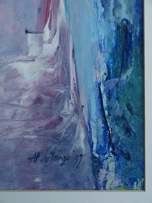 Niet of onleesbaar gesigneerd - Ingelijst, olieverf op papier , Dame - 1997 kopen? Bied vanaf 1!