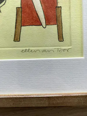Ellen van Toor - Handgekleurde Ets kopen? Bied vanaf 35!