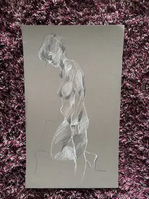 Hen Euverman - staand naakt uit de jaren '80 kopen? Bied vanaf 20!