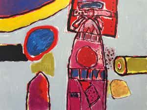 Corneille - ABSTRACTE FIGURATIE / KLEURZEEFDRUK / 60x80cm / SIG 1996 verkocht voor € 110!