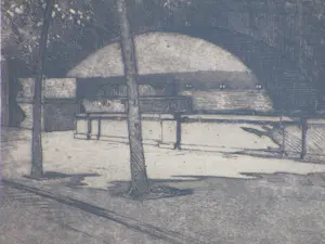 Jan Poortenaar - Waterloo Bridge - Ets kopen? Bied vanaf 80!