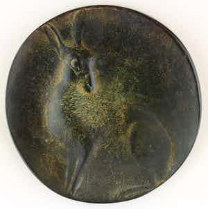 Marianne Letterie - Bronzen penning: Alice in Wonderland, 1976 verkocht voor € 125!