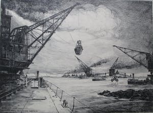 Herman Heuff - Litho "Geheime geul Zuiderzeewerken" kopen? Bied vanaf 1!