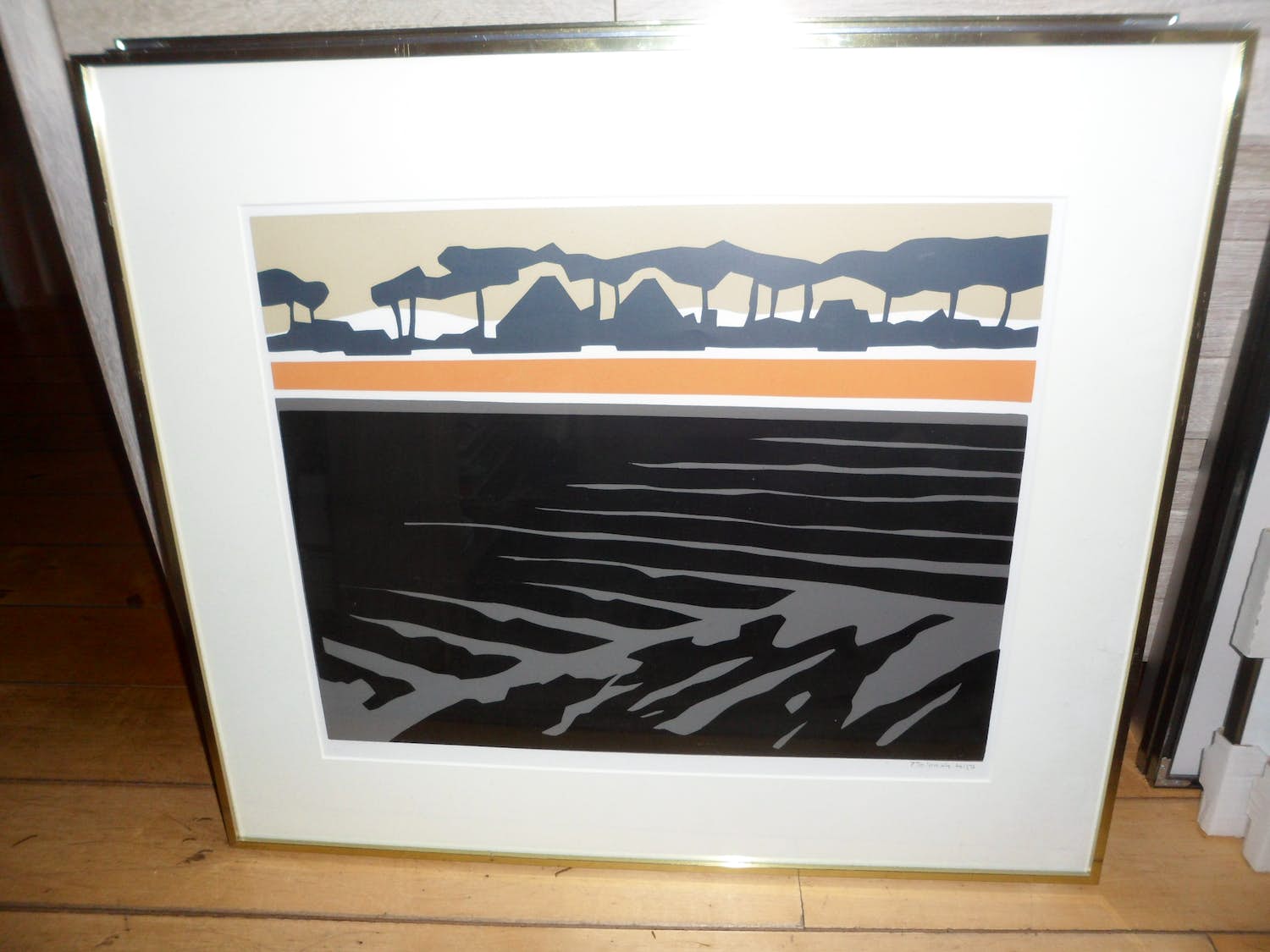 Bob Immink - Zeefdruk, Titel Varkensland bij watergang verkocht voor € 50!