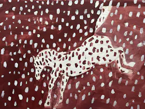 Niels Hamel - acrylverf op papier | 'Stippelpaard' | 2002 kopen? Bied vanaf 40!