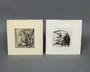 Ernst Vijlbrief - Etsen uit 1963 (2x) verkauft für € 40!
