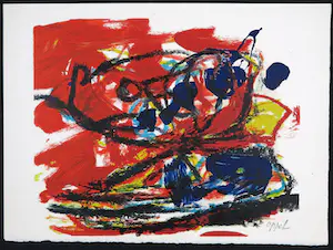 Karel Appel - Litho, Musique Barbare (inclusief boek en LP) kopen? Bied vanaf 1!