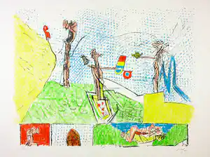 Roberto Matta - Litho, Zonder titel verkauft für € 150!