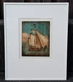 Gerda Smit - Ingelijste ets: Zeilschip - 1997 kopen? Bied vanaf 175!