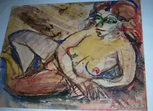 Rob Aussen - collectie van 9 (!) grote aquarellen naakte vrouwen kopen? Bied vanaf 100!