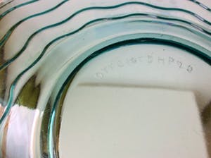 Orrefors - glazen bord met golfmotief en kartelrand kopen? Bied vanaf 10!