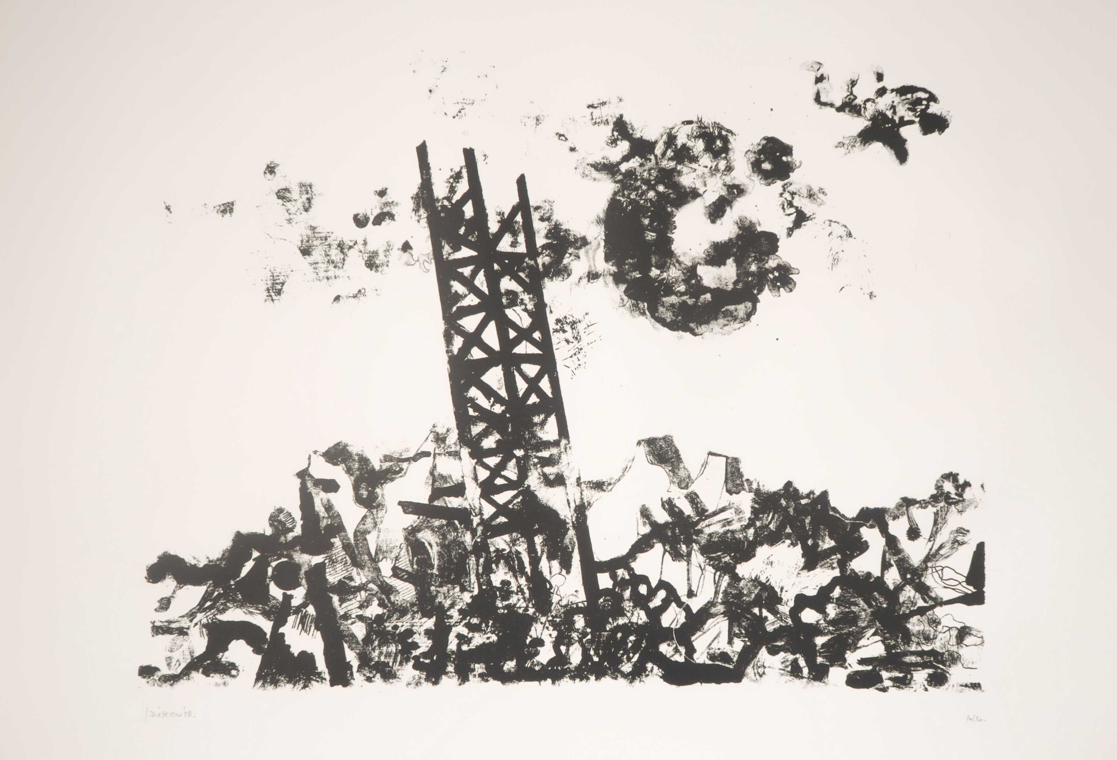 Jef Diederen - Litho, Zonder titel kopen? Bied vanaf 35!