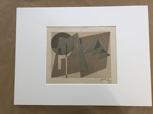Jan van der Zee - Abstracte compositie met lijst kopen? Bied vanaf 135!