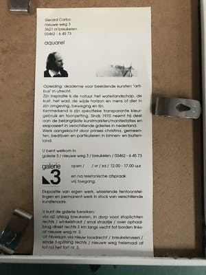 Gerard Carbo - aquarel 1993 kopen? Bied vanaf 25!