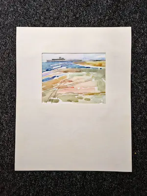 Tilly Krone - Omstreeks 1970 impressionistisch geschilderde Aquarel "IJmuiden" gesigneerd kopen? Bied vanaf 46!