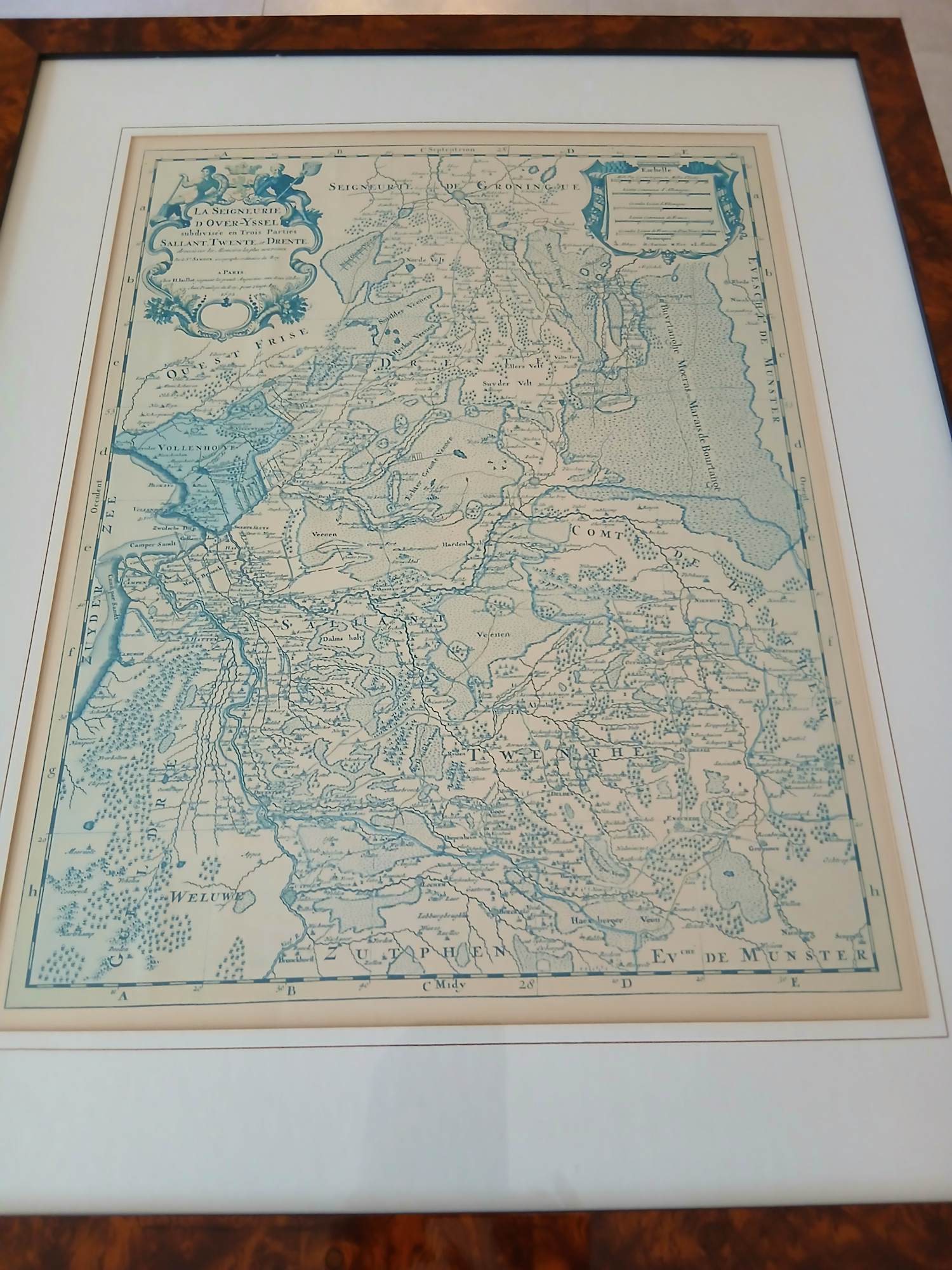 Alexis Hubert Jaillot - Litho - Kaart van Overijssel/Salland-Twente en Drenthe kopen? Bied vanaf 125!