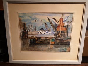 Niet of onleesbaar gesigneerd - Havenzicht Rotterdam kopen? Bied vanaf 10!