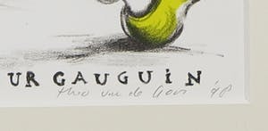 Theo van de Goor - Litho, Bonjour monsieur Gauguin - Ingelijst kopen? Bied vanaf 20!