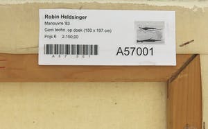 Robin Heldsinger - Gemengde techniek op doek, Manoeuvre '83 (Zeer groot) kopen? Bied vanaf 250!