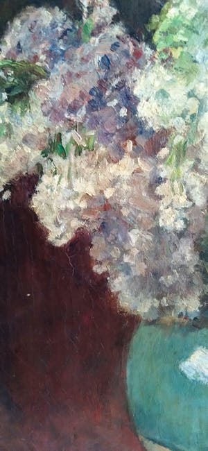Jan Rinke - (1863-1922) Stilleven hortensia's in gemberpot, olieverf kopen? Bied vanaf 69!