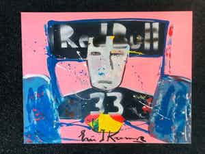 Eric-Jan Kremer - ERIC JAN KREMER ( Koopje ) Max Verstappen-Doek-Gesigneerd !. verkocht voor € 149!