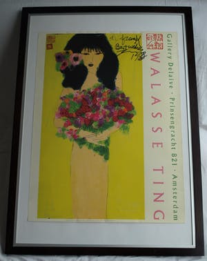 Walasse Ting - Gesigneerd affiche Gallery Delaive , I bought these Flowers on the Market - 1988 kopen? Bied vanaf 50!