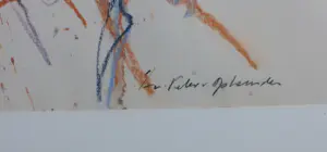 Jan Peter van Opheusden - Groot uniek werk op papier (krijt, verf), Ruiters en paarden - Ingelijst kopen? Bied vanaf 500!