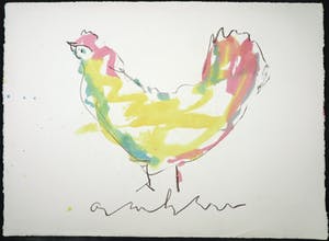 Anton Heyboer - Gouache, Kip (Groot) kopen? Bied vanaf 250!