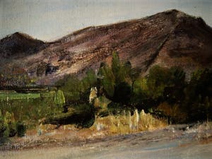 Niet of onleesbaar gesigneerd - Nederlands-Indisch olieverf - omstreeks 1920 - rivierlandschap Java - monogram kopen? Bied vanaf 10!