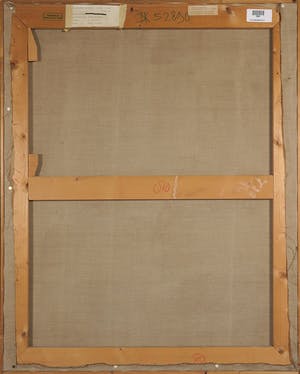 Chris W.J. Riechelman - Acryl op doek, De rode stoel - Ingelijst (Groot) kopen? Bied vanaf 1!