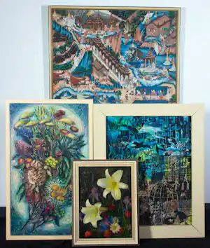 Albert Klijn - Jan Visser, Theo Kurpershoek, Lot van diverse werken - Ingelijst verkauft für € 90!