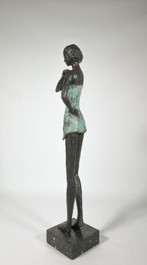 Isabel Ruys-Dudok van Heel - Bronzen beeld met tweekleurig patina, Eerste dans kopen? Bied vanaf 1300!