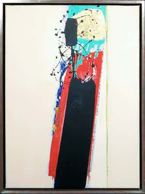 Arty Grimm - Olieverf op doek, Zonder titel, Ingelijst verkocht voor € 1!