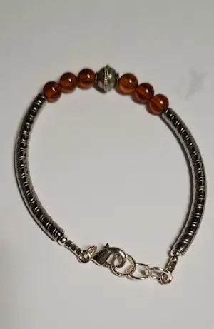 Nieuwe Ambachtelijke prachtige amber sterling zilveren armband kopen? Bied vanaf 60!