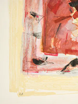 Richard Smeets - Abstract in rood kopen? Bied vanaf 1!