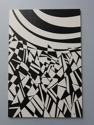 Wiesje van Dam - Abstract mountainlandscape kopen? Bied vanaf 49!