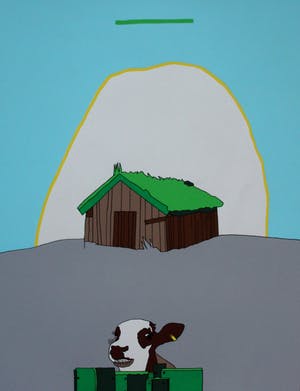 Harrie Gerritz - Zeefdruk: Buiten luchtschuurtje - 1973 kopen? Bied vanaf 75!