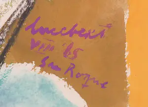 Lucebert - Gemengde techniek op papier, San Roque - Ingelijst kopen? Bied vanaf 1750!