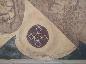 Kees Okx - Triptique Astrale - grote ets 1965 kopen? Bied vanaf 1!