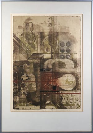 Anne Huitema - Kleurenets, Elementen uit de elektriciteitsvoorziening - Ingelijst kopen? Bied vanaf 1!