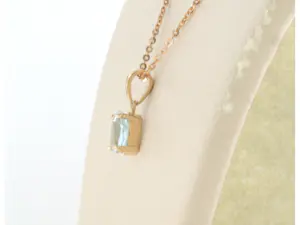 14k rood gouden collier met hanger met topaas tot. 1.00ct - 50 cm kopen? Bied vanaf 260!